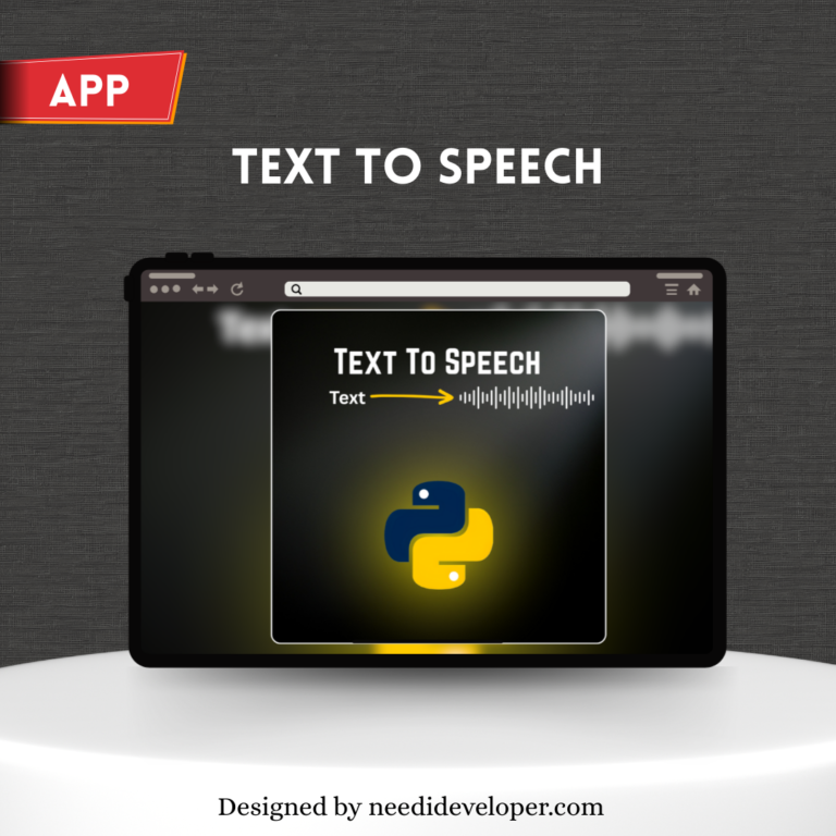 Python Text to Speech Model
